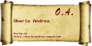 Oberle Andrea névjegykártya