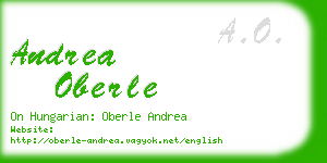 andrea oberle business card